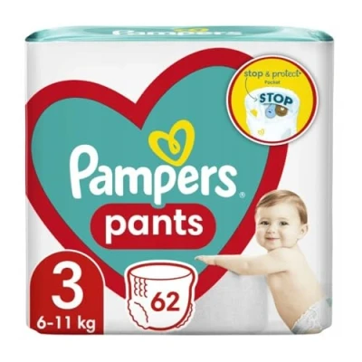 Abbildung von Pampers Pants Windeln Größe 3 (6 11kg), 62 Stück, Schutz &amp; Komfort in Einfach anzubringenden