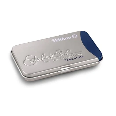 Abbildung von Pelikan 339689 GTP/6 Tintenpatronen Edelstein Ink im Metalletui Tanzanite, blau/schwarz