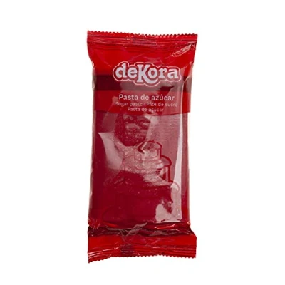 Abbildung von Dekora Kuchendeko Fondant Rot Tortenfondant Zuckerpaste für Torten und Cupcakes Rollfondant die Herstellung aller Arten von Dekorationen Einfaches Formen 250 g