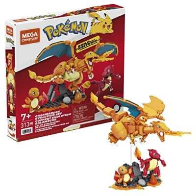 Abbildung von Mega HFG06 Construx Pokémon Glumanda Evolutionsset, Konstruktionsspielzeug, Spielzeug ab 7 Jahren