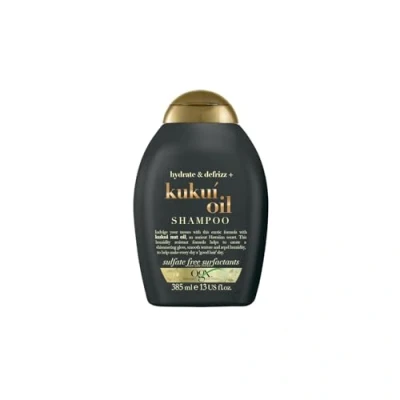 Abbildung von OGX Hydrate &amp; Defrizz + Kukui Oil Shampoo (385 ml), feuchtigkeitsspendendes Haarpflege mit Kukuinussöl, exotische Anti Frizz Formel, sulfatfrei