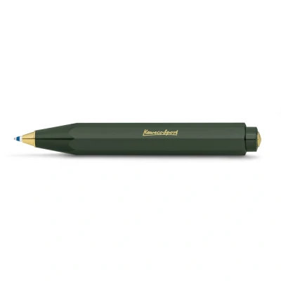 Abbildung von Kaweco Classic Sport Green I Business Kuli aus hochwertigem Kunststoff Edel Kugelschreiber 12g leichter Taschen mit Herzkurvenmechanik Druckkugelschreiber 10,5cm Grün