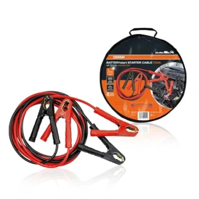 Abbildung von OSRAM STARTER CABLE 700A, Starthilfekabel für Benzin &amp; Dieselmotoren, 12/24V, OSC250A, Überbrückungskabel ≤5,5L Motoren, kupferbeschichtetes Aluminium, 3,5m, Standard