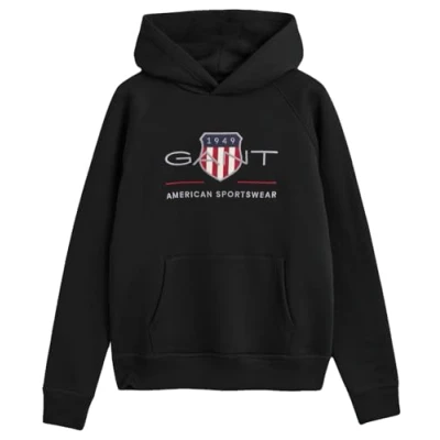 Abbildung von GANT REG Shield Cneck Sweatshirt, Herren, Größe: Large, Black