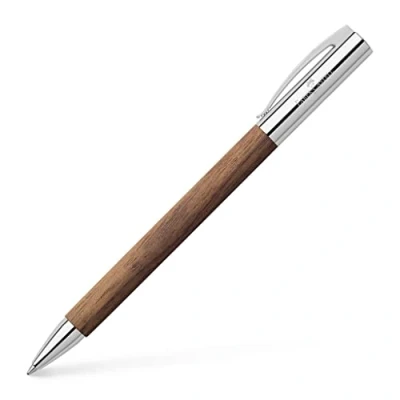 Abbildung von FABER CASTELL 148531 Drehkugelschreiber Ambition Nussbaum, Kugelschreiber Mine B, Schreibfarbe schwarz