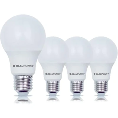 Abbildung von Blaupunkt Led E27 Birne Classic Leuchtmittel Tageslichtbeleuchtung 6W Ersatz für 48W Glühbirne Neutralweiß 4000K Lampe Energie und Kostensparendes Licht Lampen 4 er Pack