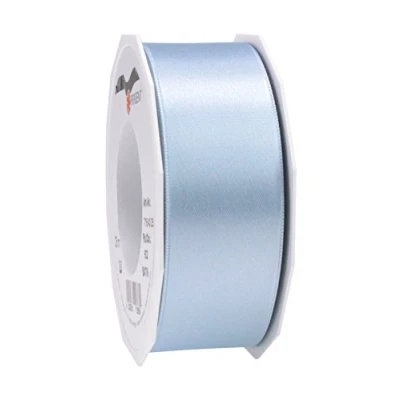 Abbildung von PRÄSENT C.E. Pattberg Satin hellblau, 25 m Satinband zum Einpacken von Geschenken, 40 mm Breite, Geschenkband Dekorieren &amp; Basteln, Dekoband, Anlass