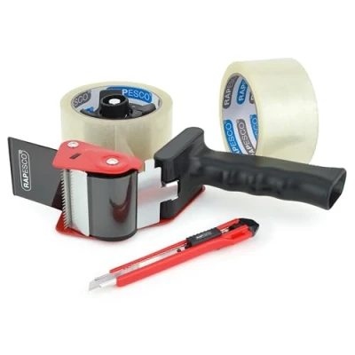 Abbildung von Rapesco 1557 Germ Savvy Antibakteriell 960 Klebeband Handabroller mit 2 Transparente Packbänder