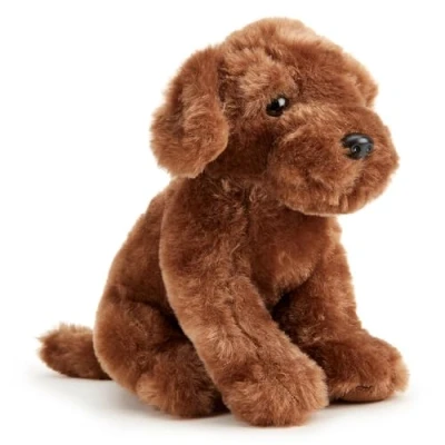 Abbildung von Zappi Co Coco der Schokoladen Labrador Plüschhund (20 cm) Choco Lab Hund Weich, Kuschelig, Recycelt Ideal als Welpenkuschelfreund