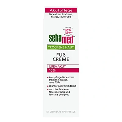 Abbildung von sebamed Trockene Haut Fusscreme Urea Akut 10% 100 ml, lindert spürbar Juckreiz, Spannungsgefühl und Rissigkeit hilft, die natürliche Feuchtigkeitsbalance der wieder herzustellen