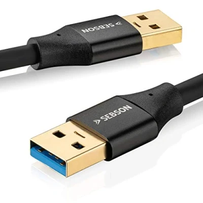 Abbildung von SEBSON USB Kabel 5m Typ A auf 3.0 Datenkabel 5 Gbit/s Datenübertragung, Verbindungskabel für PC, Laptop, Drucker, Festplatten UVM.