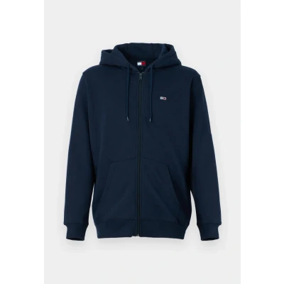 Abbildung von Tommy Jeans FLAG ZIP Sweatjacke, Herren, Größe: 44, Dark night navy