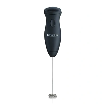 Abbildung von SEVERIN Milchaufschäumer Stab, kompakter Milchschäumer aus Edelstahl, elektrischer mit Batteriebetrieb und einfacher Handhabung, inkl. 2 Batterien, schwarz, SM 3590