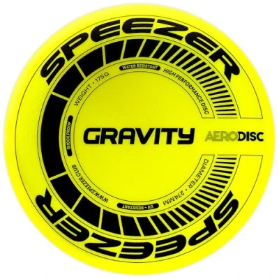 Abbildung von SPEEZER® Gravity Frisbee 175g die neon gelbe Profi Wurfscheibe ist das Outdoor Fun Sport Spiel Scheibe für Kinder Erwachsene Ultimate Flying Disc Strandspielzeug Ring Wurfring