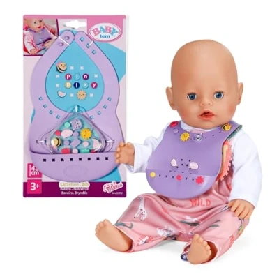 Abbildung von BABY born Lätzchen Pin Play aus Kunststoff mit verschiedenen Pins zum Verzieren, 837221 Zapf Creation