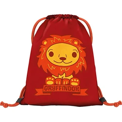 Abbildung von Baagl Turnbeutel Kindergarten, Sportbeutel für Jungen, Mädchen, Turnsackerl Kinder Sport Beutel Schuhbeutel Sportsack (Harry Potter Gryffindor)