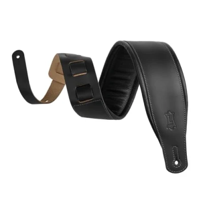 Abbildung von Levy&#039;s M26PD BLK Gitarrengurt Top Grain Leather 3&quot; Black