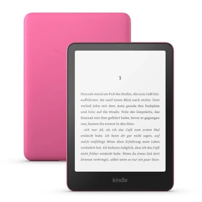 Abbildung von Der neue Amazon Kindle Paperwhite (16 GB) Unser schnellster Kindle, mit neuem 7 Zoll Display und wochenlanger Akkulaufzeit Werbung rosa