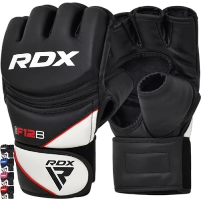 Abbildung von RDX Profi MMA Handschuhe Grappling Sparring Training, Maya Hide Leder, Kickboxen Kampfsport Gepolstert Gloves, Muay Thai Boxsack Sandsack Pratzen Boxen Punchinghandschuhe, Herren Damen Martial Arts