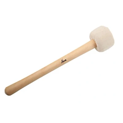Abbildung von XDrum MBD1 H Marsch Schlägel für große Trommel hart (Drumschlägel, Trommelstock, Konzertschlägel Trommel, Länge: 32cm, Kopfdurchmesser: 6,5cm)
