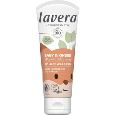 Abbildung von lavera Baby &amp; Kinder Wundschutzcreme Windelcreme schützt beruhigt gegen Wundwerden ohne Duft Konservierungsstoffe vegan Naturkosmetik 75 ml