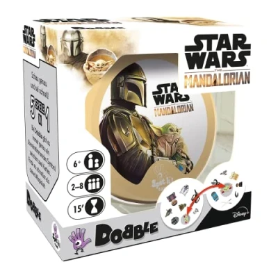 Abbildung von Zygomatic, Dobble Star Wars: The Mandalorian, Familienspiel, Kartenspiel, 2 8 Spieler, Ab 6+ Jahren, 15+ Minuten, Deutsch