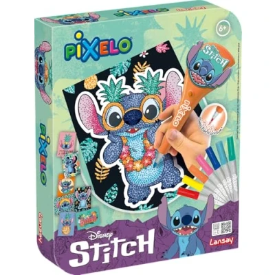 Abbildung von PIXELO Disney Set: Stitch Erstellt im Handumdrehen wunderschöne, farbenfrohe Zeichnungen Kreatives Gestalten für Kinder Hobby Fördert die Fantasie 6+.