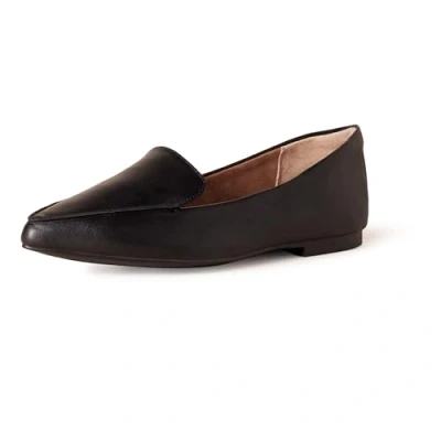 Abbildung von Amazon Essentials Damen Flacher Loafer, Schwarz Kunstleder, 35.5 EU