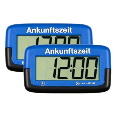 Abbildung von Needit 2X Park Micro elektronische Parkscheibe mit Zulassung I Die kleinste der Welt Digitale Parkuhr Mikro blau