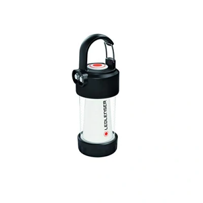Abbildung von Ledlenser ML4 LED Laterne, 300 Lumen, bis zu 45h Laufzeit, aufladbar mit Akku, blendfreies Licht, Rotlichtfunktion, 1xAA Batteriebetrieb möglich, Karabiner, Outdoor, Camping, Schwarz
