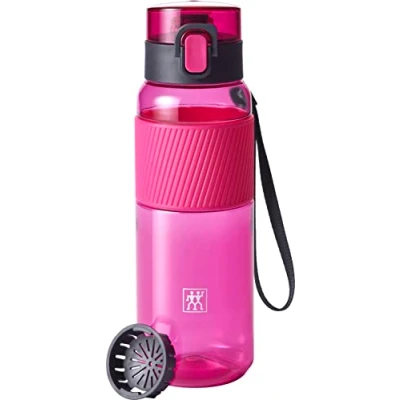 Abbildung von ZWILLING Trinkflasche BPA frei, Wasserflasche für Fitness, Freizeit und Büro, Sportflasche aus Tritan, Pink, 680 ml