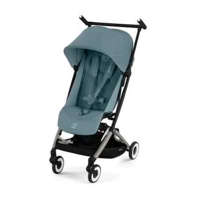 Abbildung von CYBEX Gold Kinderwagen LIBELLE mit Einhand Gurtsystem, Von ca. 6 Monaten bis 4 Jahre (max. 22 kg), Ultraleicht (nur Stormy Blue