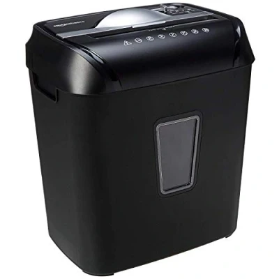 Abbildung von Amazon Basics Kreuzschnitt Schredder Querschnitt für 10 12 Blätter, Papier und Kreditkarten, Schwarz