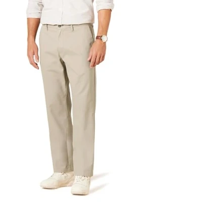 Abbildung von Amazon Essentials Herren Knitterfreie Flatfront Chinohose in klassischer Passform (erhältlich Übergröße), Khakibraun, 34W / 30L