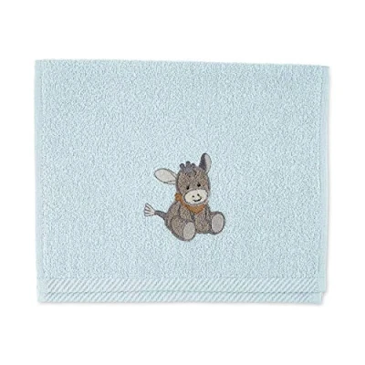 Abbildung von Sterntaler Kinderhandtuch Esel Emmi, Alter: ab 0 Monate, 50 x 30 cm, Hellblau