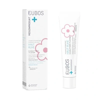 Abbildung von EUBOS HAUT RUHE I EctoAkut forte 7% Ectoin Pflegendes Medizinprodukt für trockene Kinder und Babyhaut Lindert Entzündungen Hautrötungen Juckreiz Wirksamkeit klinisch bestätigt 30ml