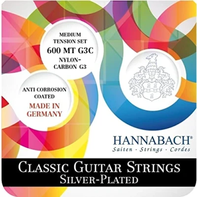 Abbildung von Hannabach Klassikgitarre Saiten Satz 600 G3C G3 CARBON Medium Tension, 600MTG3C