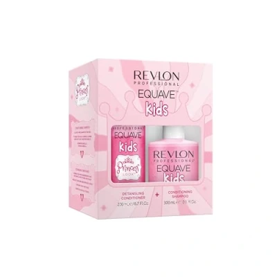 Abbildung von REVLON PROFESSIONAL EQUAVE Kids Princess Duo Set: Detangling Conditioner, 200 ml, sofort entwirrender Leave in Sprühconditioner &amp; Shampoo, 300ml, sanfte Haarpflege für glänzende, seidige Kinderhaare