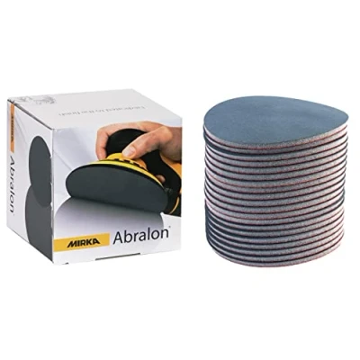 Abbildung von Mirka Abralon Schleifscheibe Polierscheibe Ø 150mm Klett 1000 Körnung, 20/Pack, zum Schleifen und Polieren von Lack, Holz, Plastik