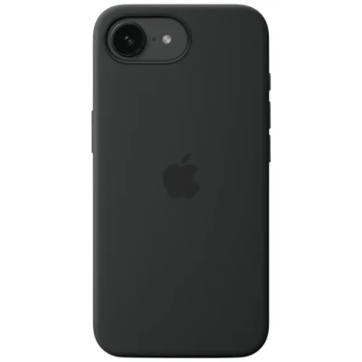 Abbildung von Apple Silikon Back Cover Schwarz iPhone 16e