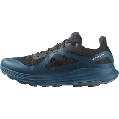 Abbildung von Salomon Ultra FLOW GTX Laufschuh Trail, Herren, Größe: 45 1/3, Black/deep dive/trooper Schuhe