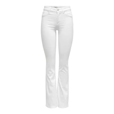 Abbildung von ONLY Onlblush MID Flared Jeans, Damen, Größe: XSx32, White