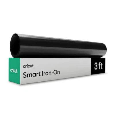 Abbildung von Cricut Smart Bügelfolie, Schwarz 33 cm x 91,4 Großpackung