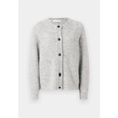 Abbildung von Selected Femme Slflulu Short NOOS Strickjacke, Damen, Größe: 34, Light grey melange