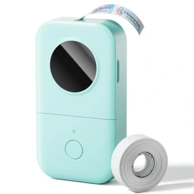 Abbildung von Phomemo D30 Etikettendrucker, Mini Bluetooth Etikettiergerät Tragbarer beschriftungsgerät selbstklebend Labeldrucker, Handgerät Kabelloser Label Printer Für Zuhause, Büro, Schule