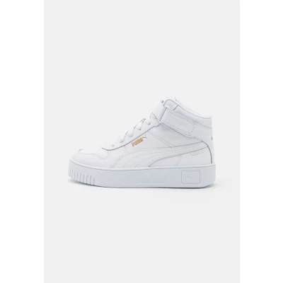 Abbildung von Puma Carina Street MID Sneaker high, Damen, Größe: 40.5, White/gold Schuhe