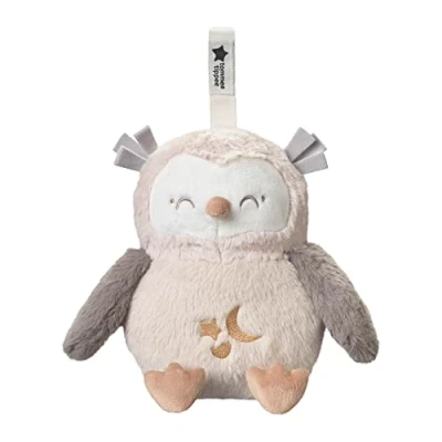Abbildung von Tommee Tippee Deluxe Ton und Licht Einschlafhilfe für Babys Kleinkinder mit CrySensor, 6 beruhigende Klänge Nachtlicht, USB aufladbar maschinenwaschbar, Ollie die Eule