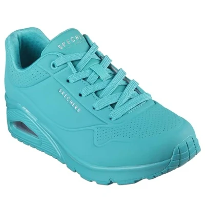 Abbildung von Skechers Damen on Air UNO Stand AUF Luft, Türkisfarbenes Durabuck Mesh, 37 EU