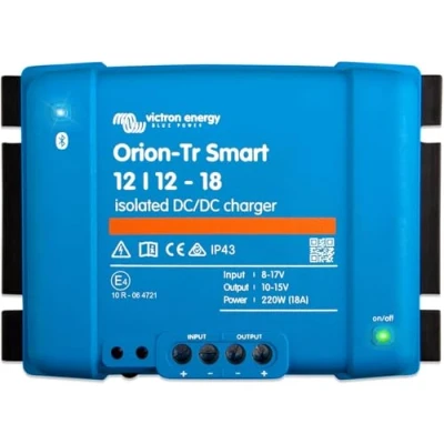 Abbildung von Victron Energy Orion Tr Smart DC Ladebooster (Bluetooth) 12/12V, 18 Amp, 220 Watt Batterie Ladegerät für Doppelbatteriesysteme Isoliert