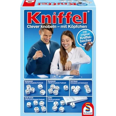 Abbildung von Schmidt Spiele 49030 Kniffel mit Würfelbecher, Familienspiel, bunt